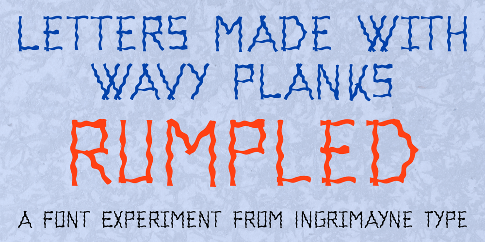 Rumpled font