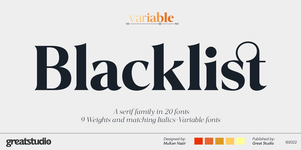 Blacklist font