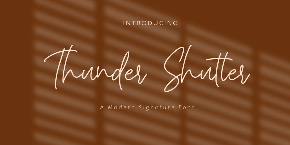 Thunder Shutter font