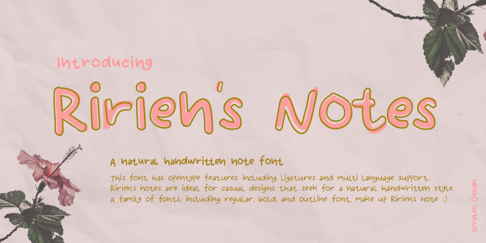 Ririen Notes font