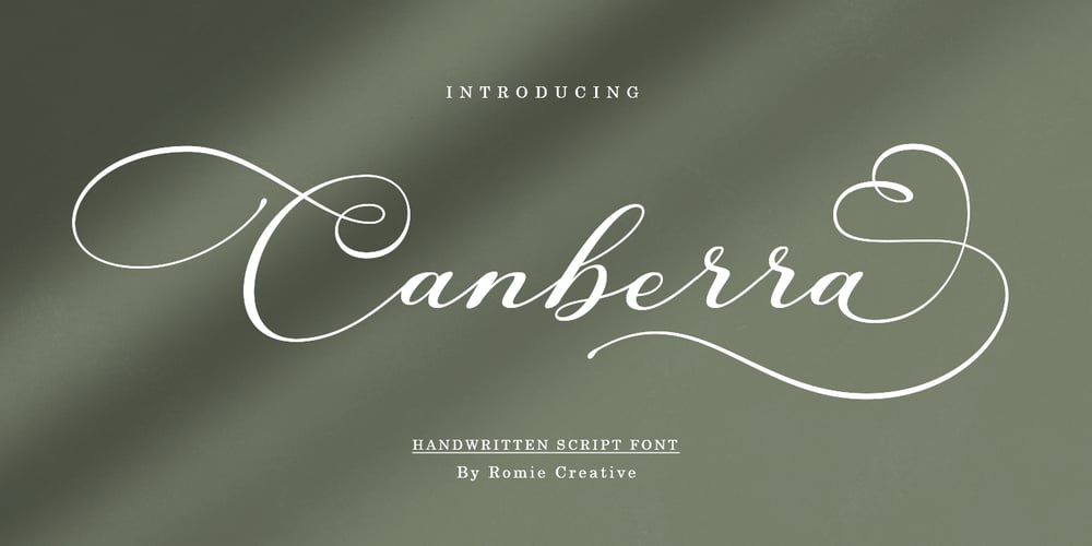 Canberra Script font