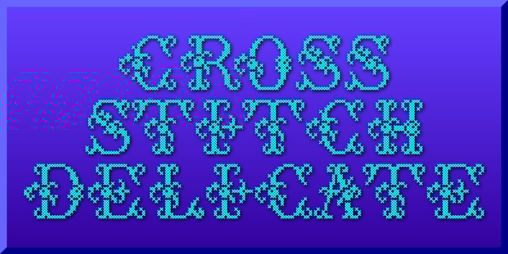 Cross Stitch Delicate font