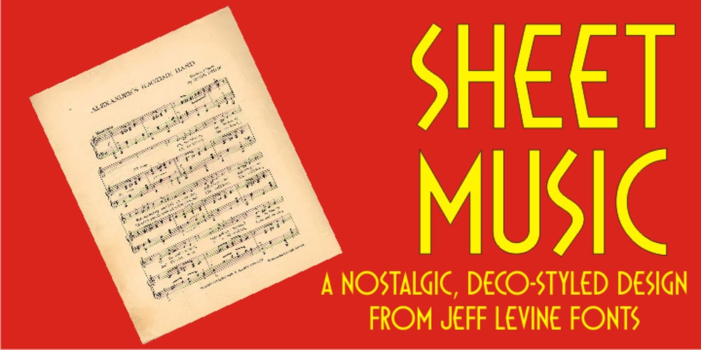 Sheet Music JNL font