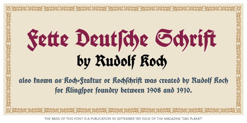 Fette Deutsche Schrift font