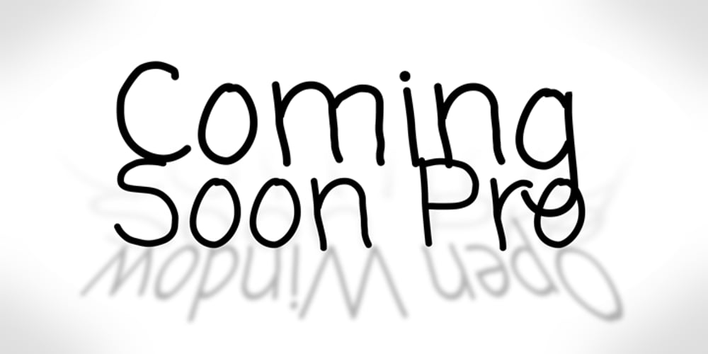 Coming Soon Pro font