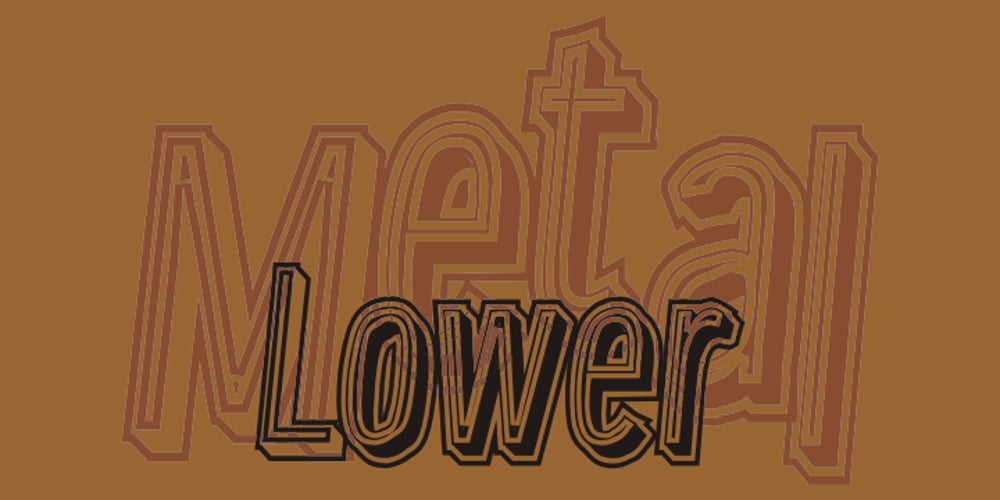 Lower Metal Shadow font