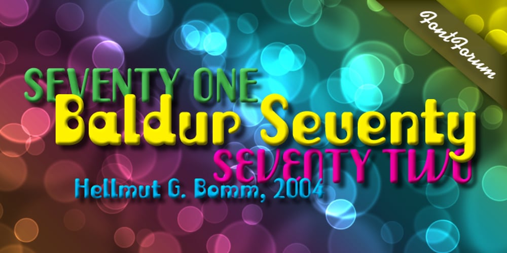 Baldur Seventy font