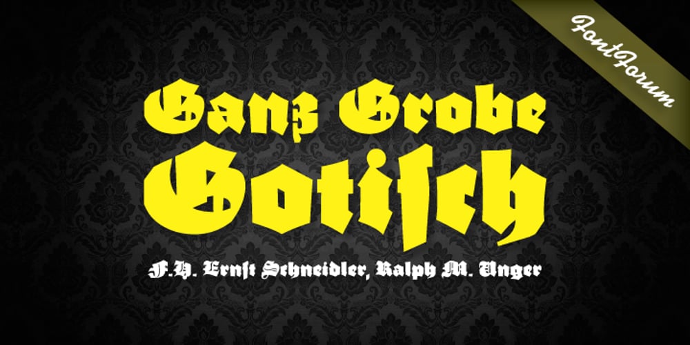 Ganz Grobe Gotisch font