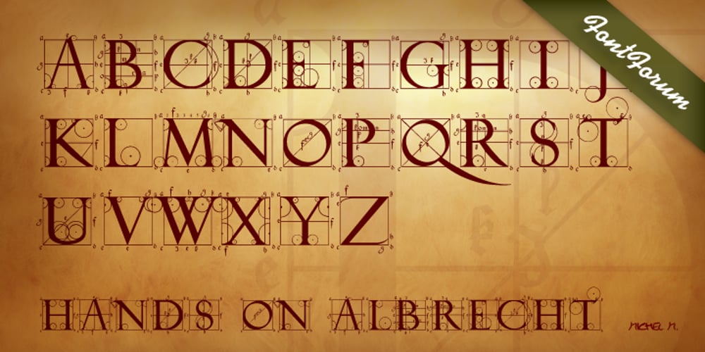 Hands on Albrecht font