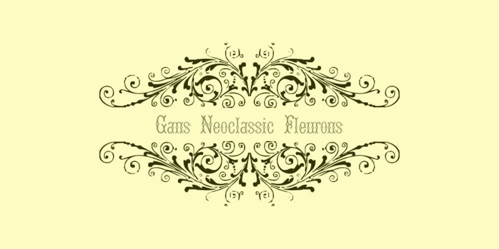 Gans Neoclassic Fleurons font