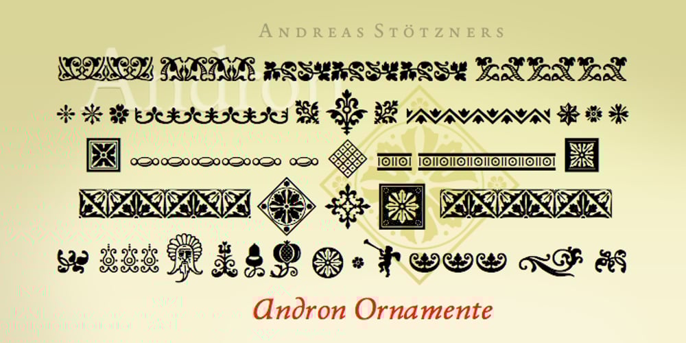Andron Ornamente font