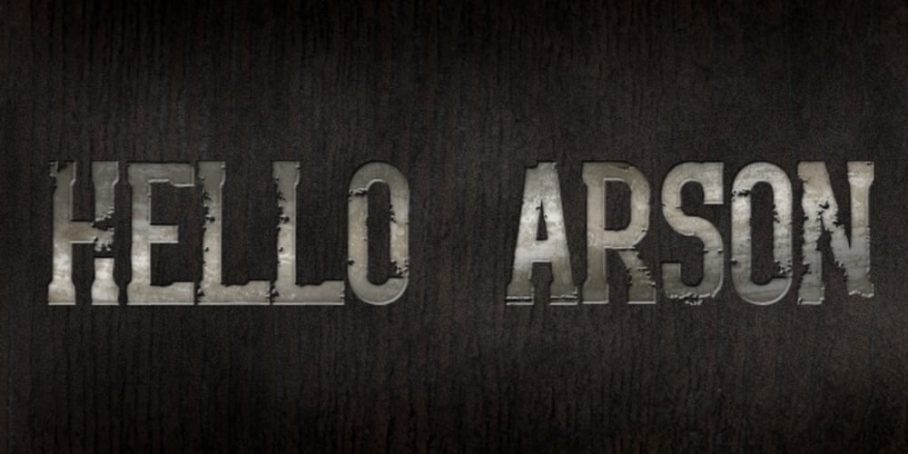 Hello Arson font