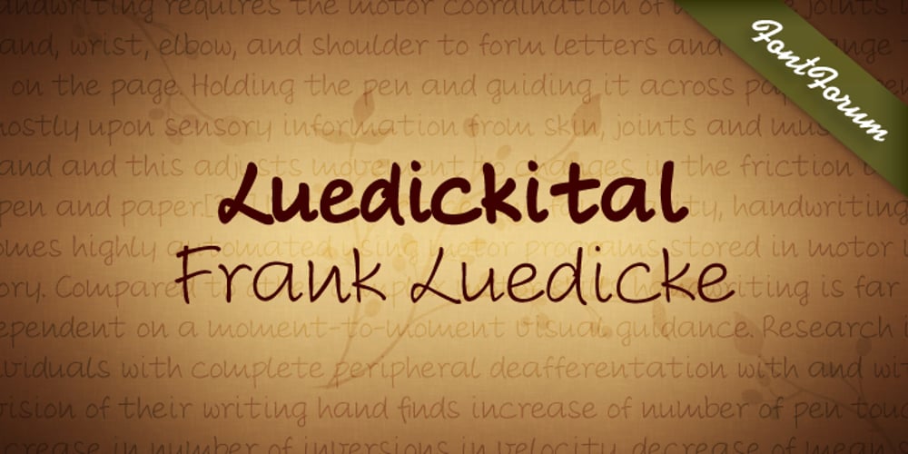 Luedickital font