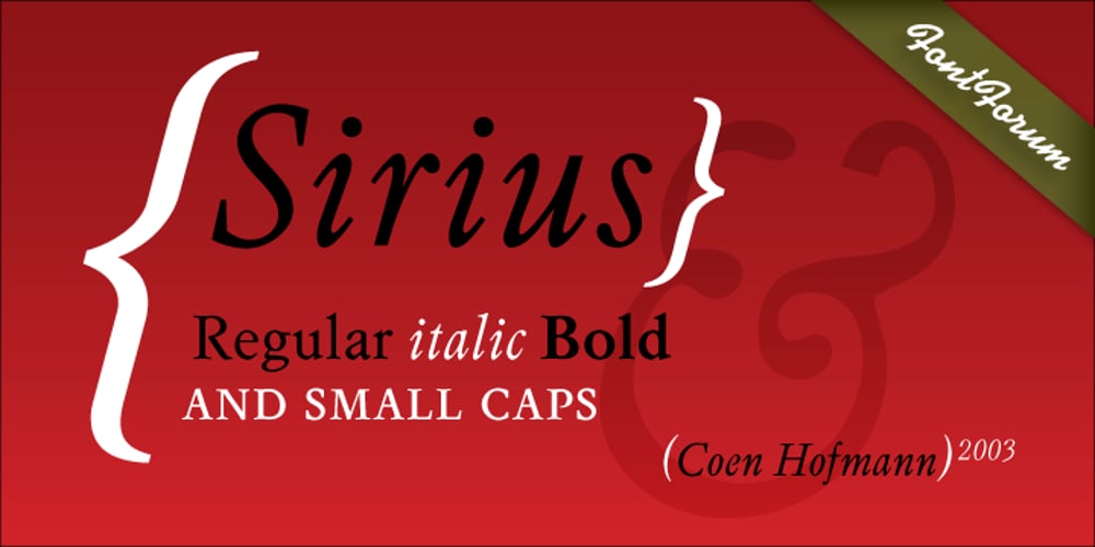Sirius font