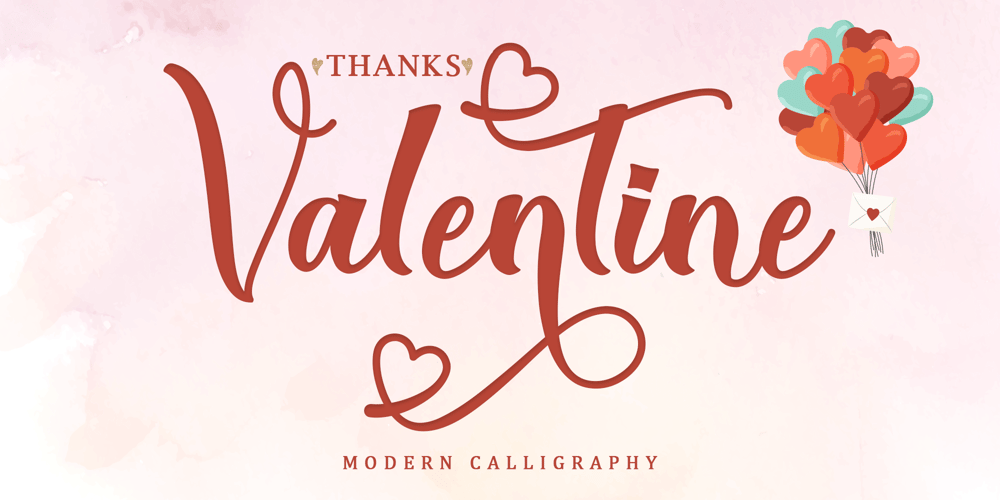 Thanks Valentine font
