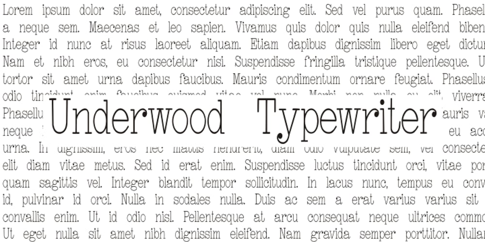 Underwood Typewriter font