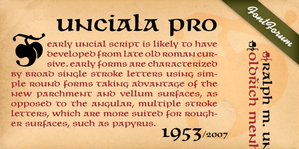 Unciala font