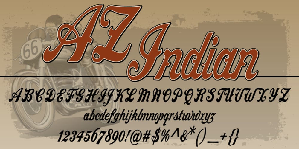 AZ Indian font