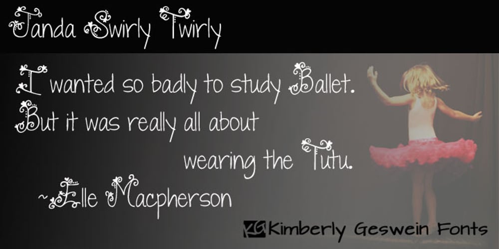 Janda Swirly Twirly font