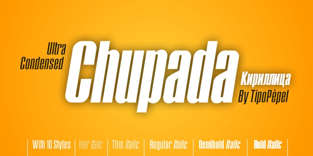 Chupada font