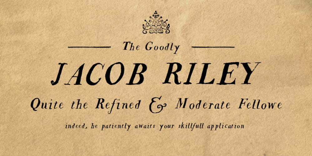 Jacob Riley font
