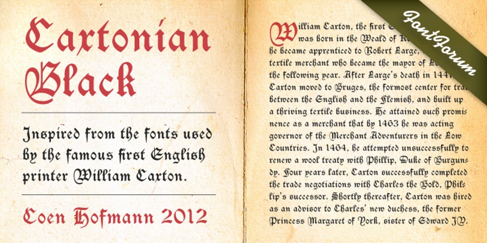 Caxtonian Black font