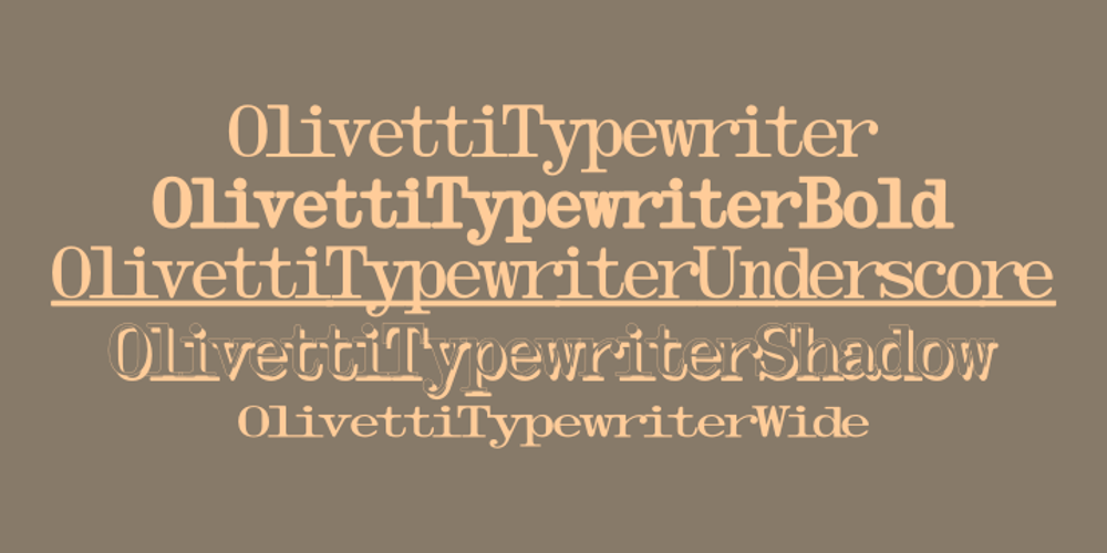 Olivetti Typewriter font
