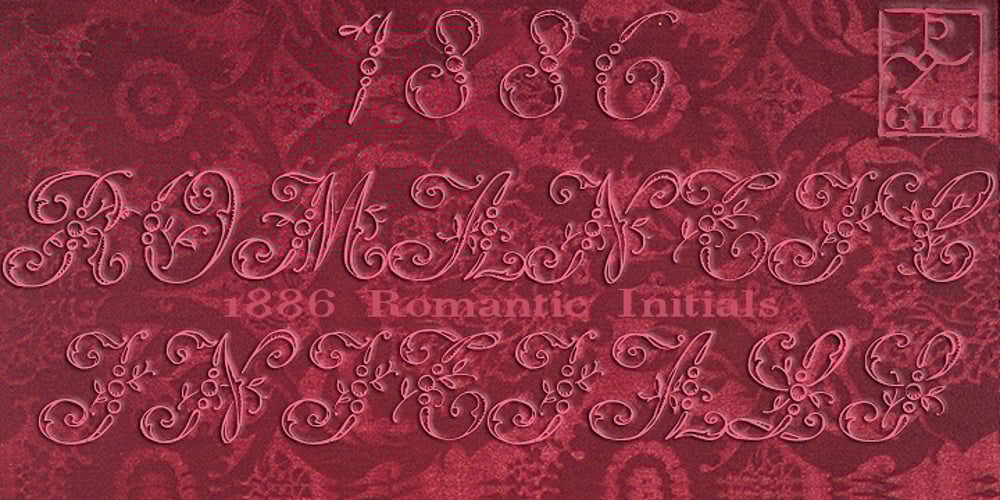1886 Romantic Initials font