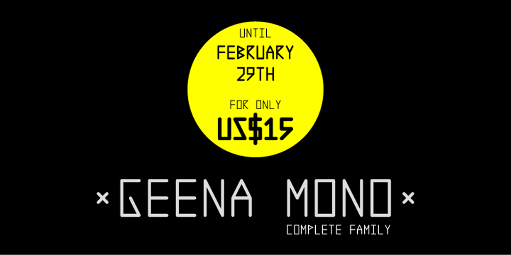 0Geena Mono font