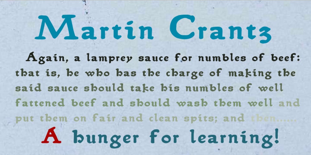 Martin Crantz font