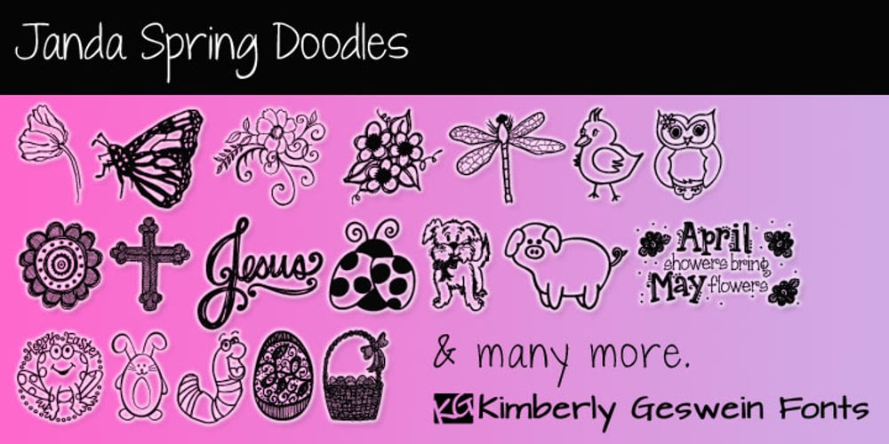 Janda Spring Doodles font