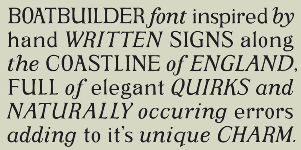 Boatbuilder font