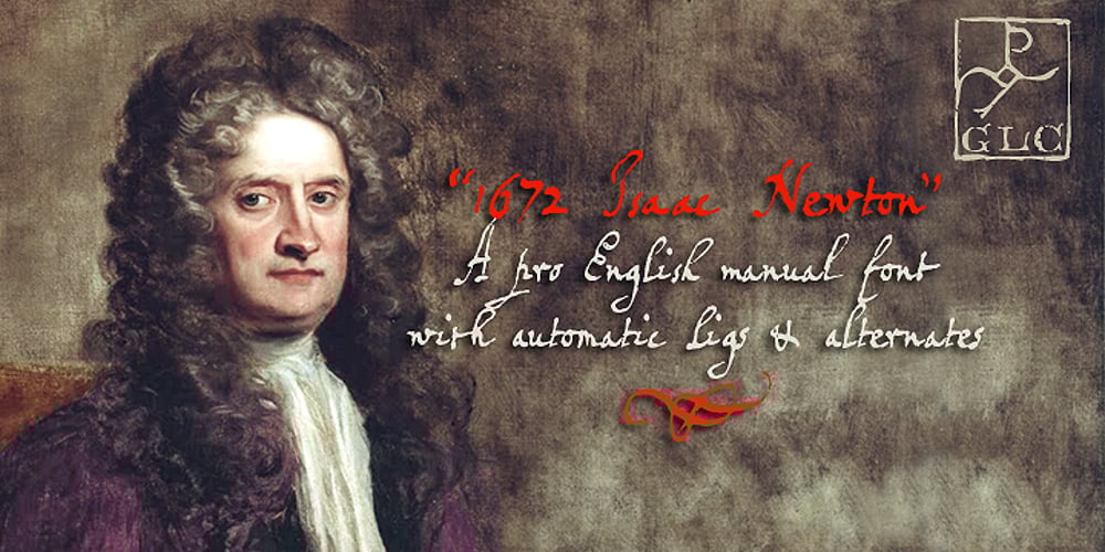 1672 Isaac Newton font