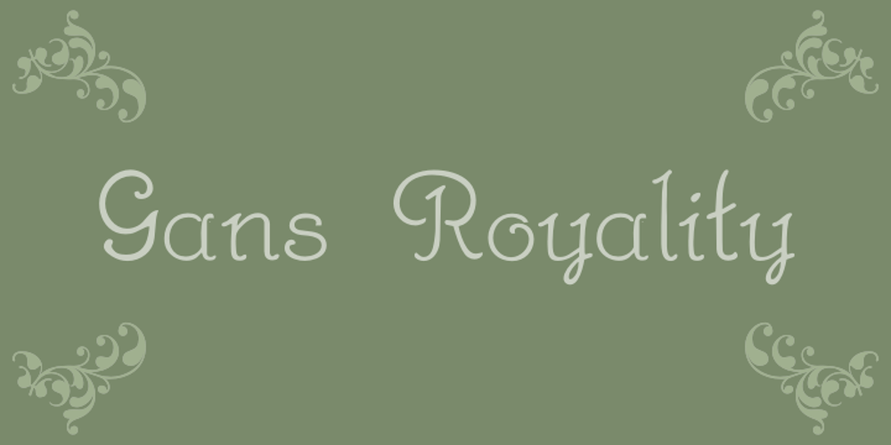 Gans Royality font