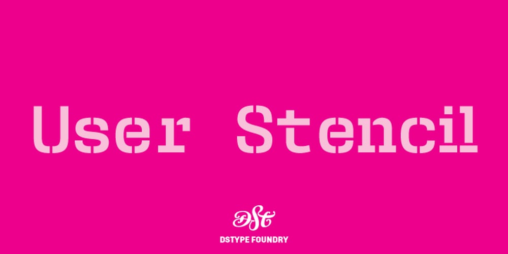 User Stencil font
