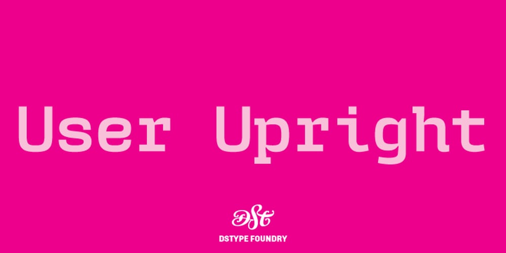 User Upright font