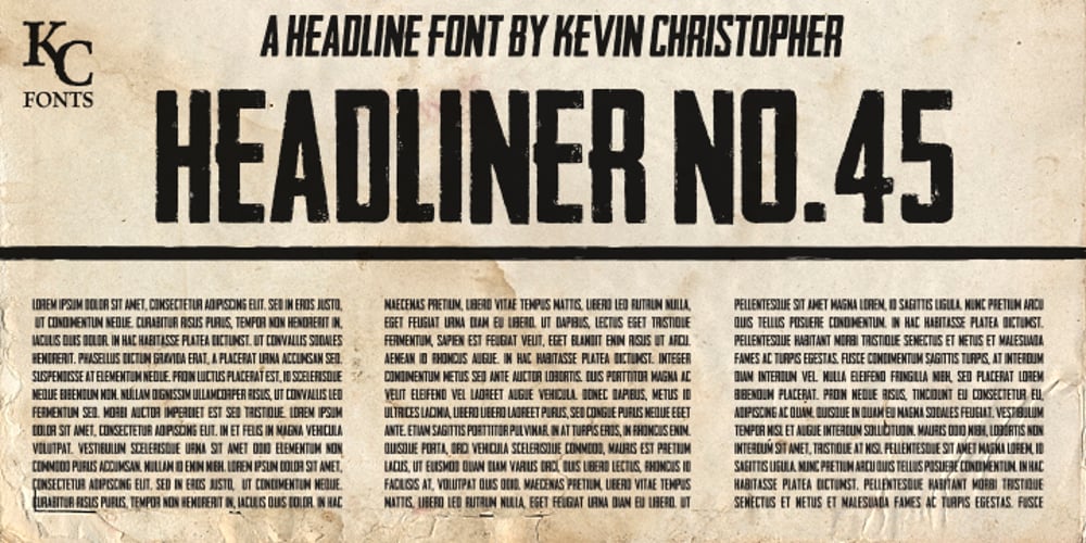 Headliner No. 45 font