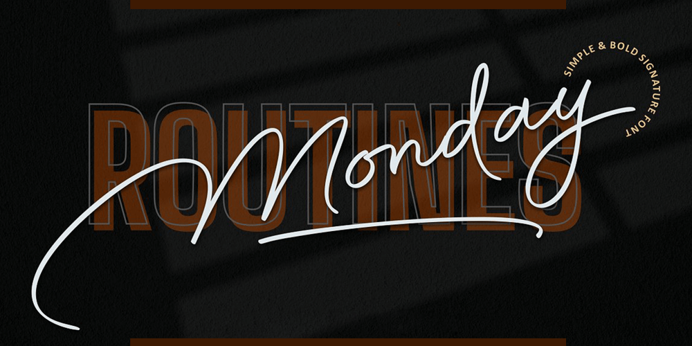 Monday Routines font