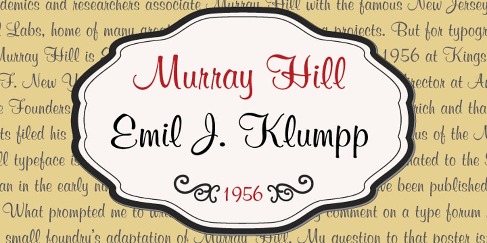 Murray Hill font