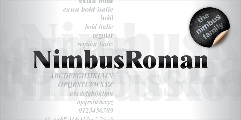 Nimbus Roman font