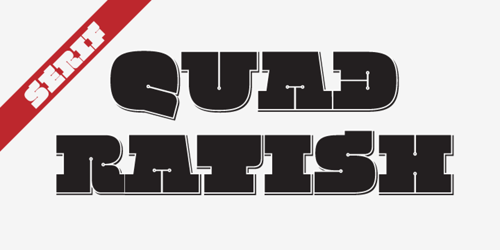 Quadratish Serif font