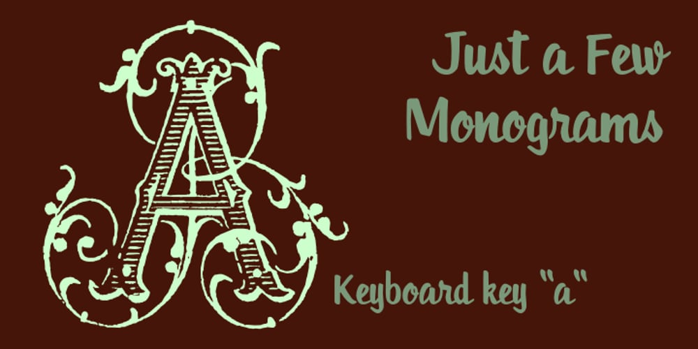 Just A Few Monograms font