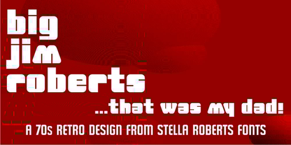 Big Jim Roberts SRF font