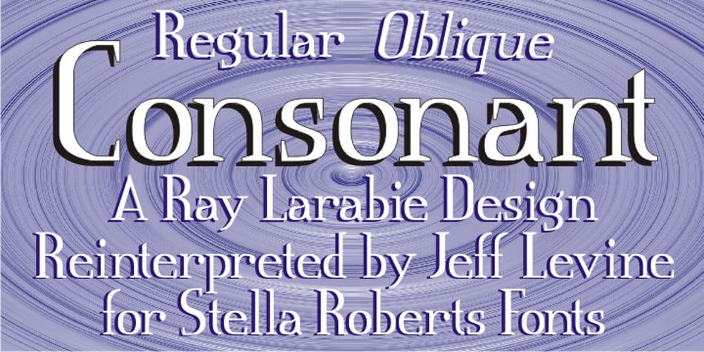 Consonant SRF font
