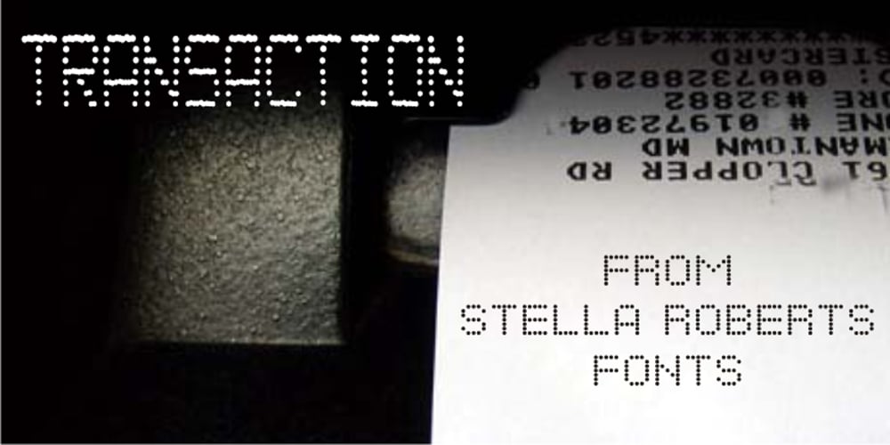 Transaction SRF font