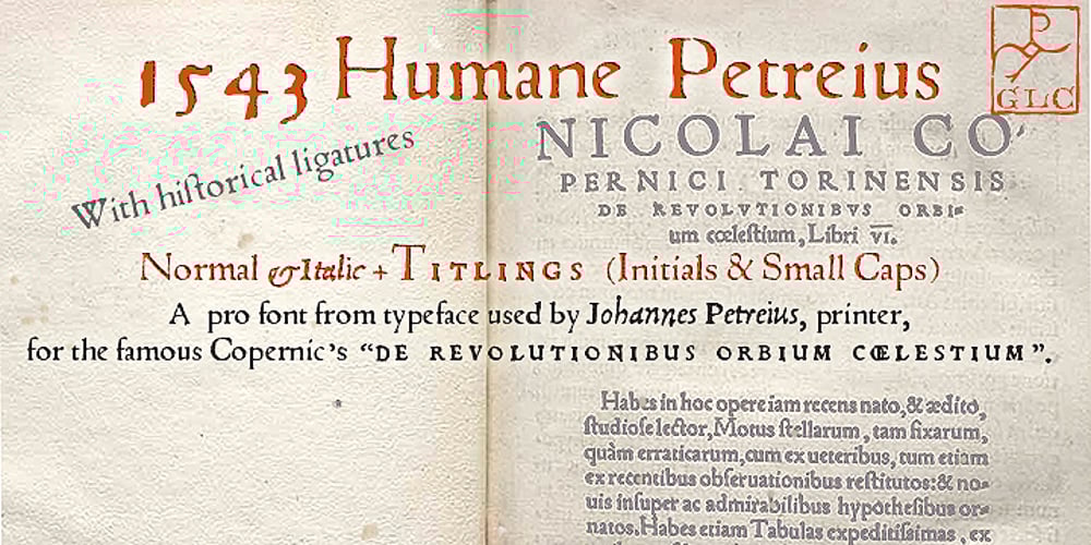 1543 Humane Petreius font