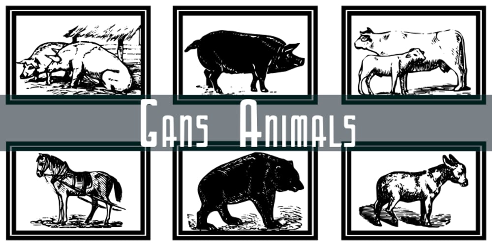 Gans Animals font