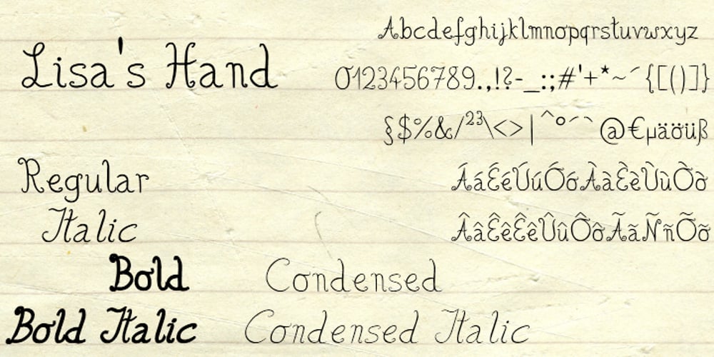 Lisa’s Hand font