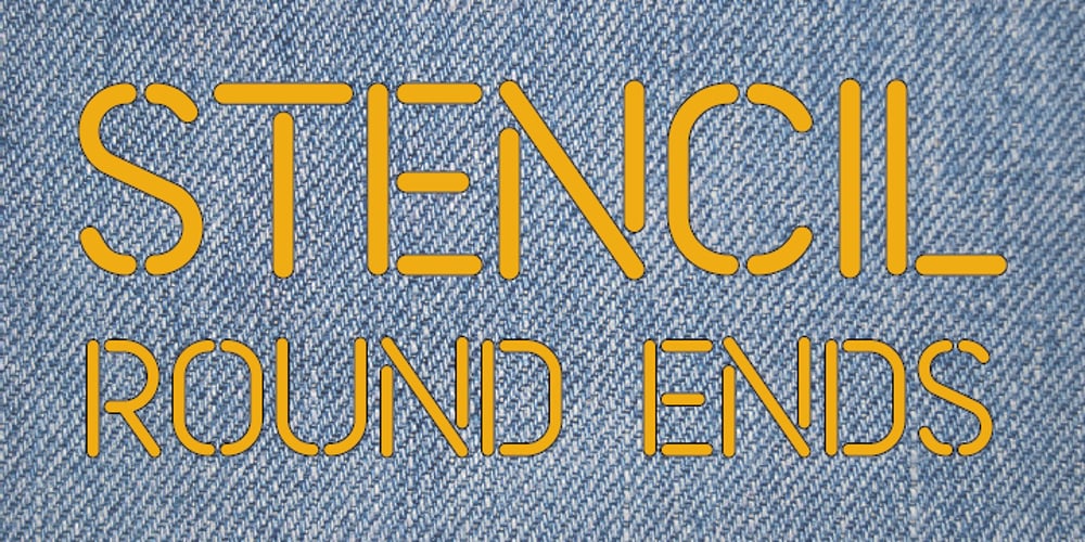 Stencil Round Ends font