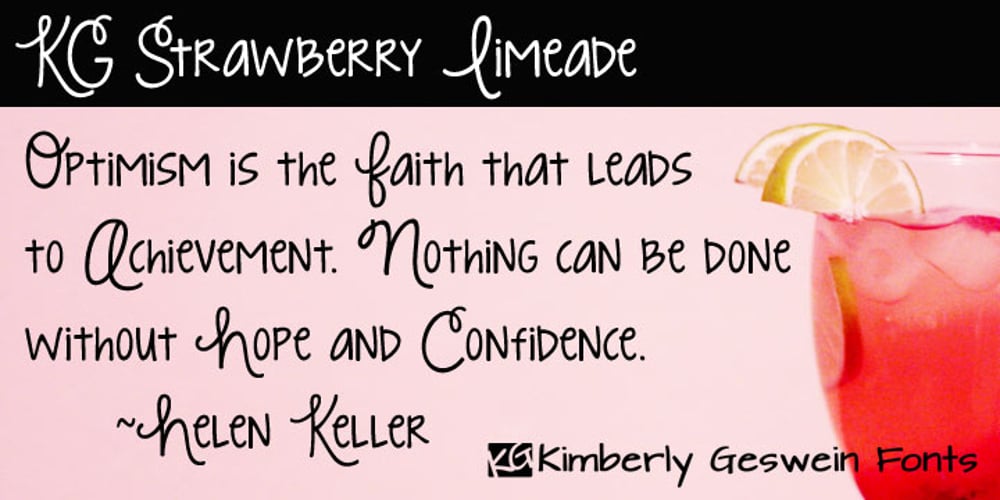 KG Strawberry Limeade font